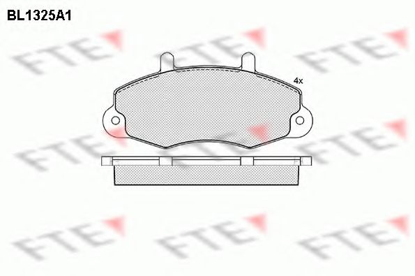 Комплект тормозных колодок, дисковый тормоз FTE BL1325A1