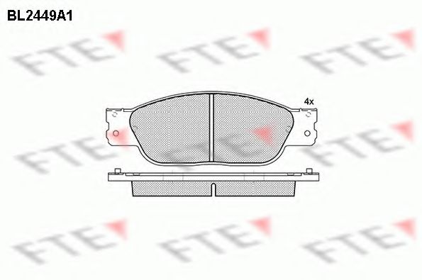 Комплект тормозных колодок, дисковый тормоз FIRST LINE 3501
