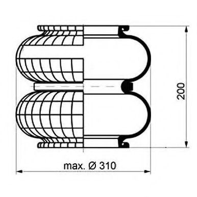 Кожух пневматической рессоры PE Automotive 084.002-10A