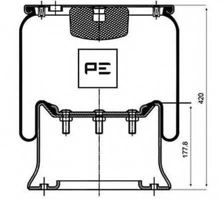Кожух пневматической рессоры PE Automotive 084.114-73A