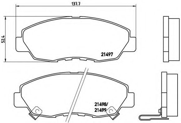 Комплект тормозных колодок, дисковый тормоз BREMBO P 28 042