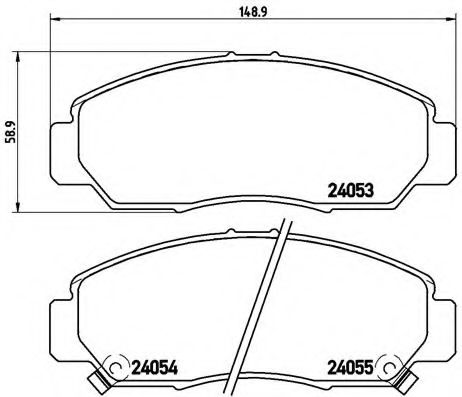 Комплект тормозных колодок, дисковый тормоз BREMBO P 28 047