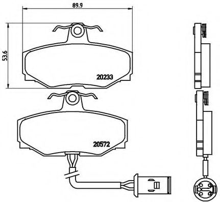 Комплект тормозных колодок, дисковый тормоз BREMBO P 36 006
