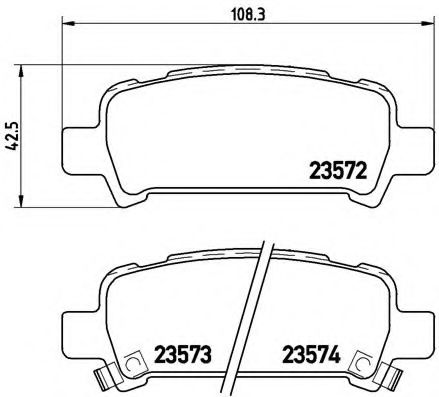 Комплект тормозных колодок, дисковый тормоз BREMBO P 78 011