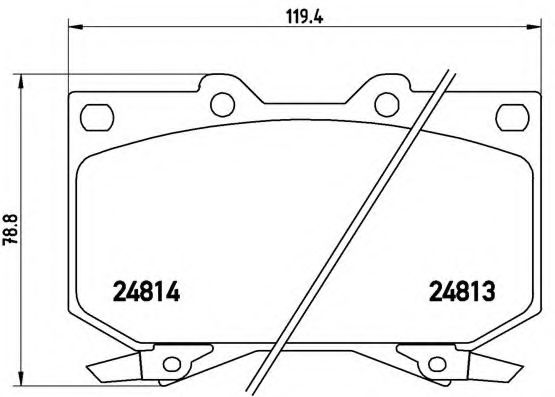 Комплект тормозных колодок, дисковый тормоз BREMBO P 83 108