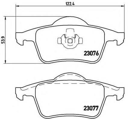 Комплект тормозных колодок, дисковый тормоз BREMBO P 86 014