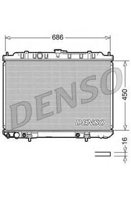 Радиатор, охлаждение двигателя DENSO DRM46008