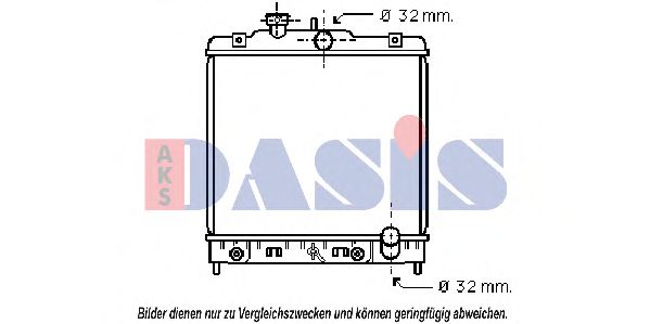 Радиатор, охлаждение двигателя AKS DASIS 100260N