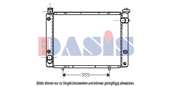 Радиатор, охлаждение двигателя AKS DASIS 160800N