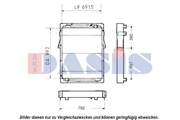 Радиатор, охлаждение двигателя AKS DASIS 2900102