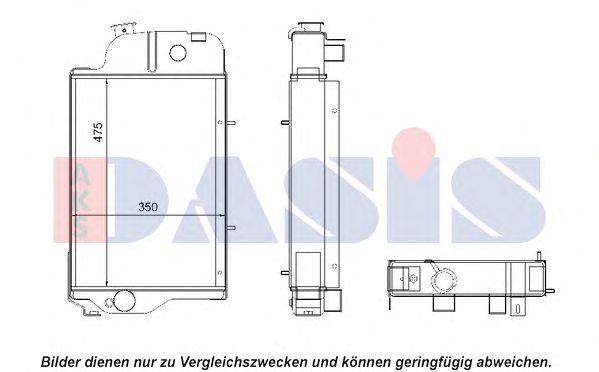 Радиатор, охлаждение двигателя AKS DASIS 440036N