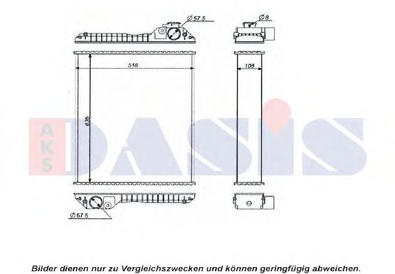 Радиатор, охлаждение двигателя AKS DASIS 440598N