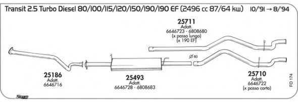Система выпуска ОГ AKS DASIS SGFO174