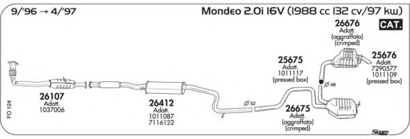 Система выпуска ОГ AKS DASIS SGFO124