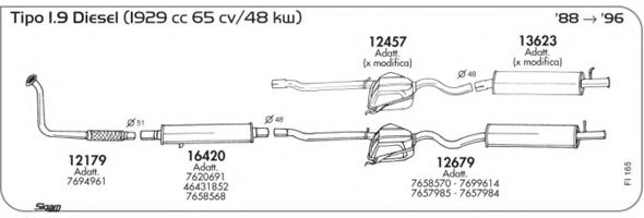 Система выпуска ОГ AKS DASIS SGFI165
