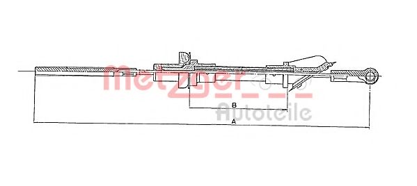 Трос, управление сцеплением METZGER 1902.2