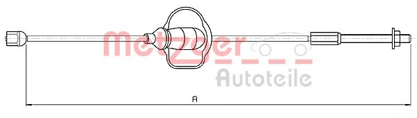 Трос, стояночная тормозная система METZGER 10.5360