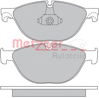 Комплект тормозных колодок, дисковый тормоз METZGER 1170564