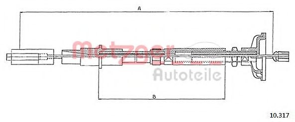 Трос, управление сцеплением METZGER 10317