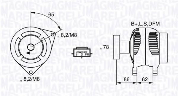 Генератор MAGNETI MARELLI 063730011010