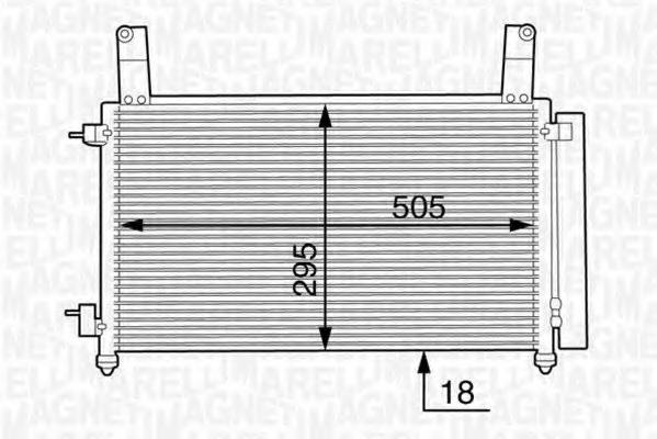 Конденсатор, кондиционер MAGNETI MARELLI 350203604000