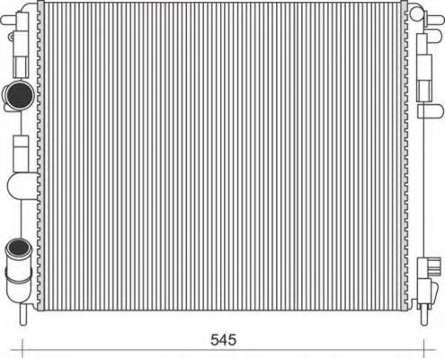 Радиатор, охлаждение двигателя MAGNETI MARELLI 350213103500