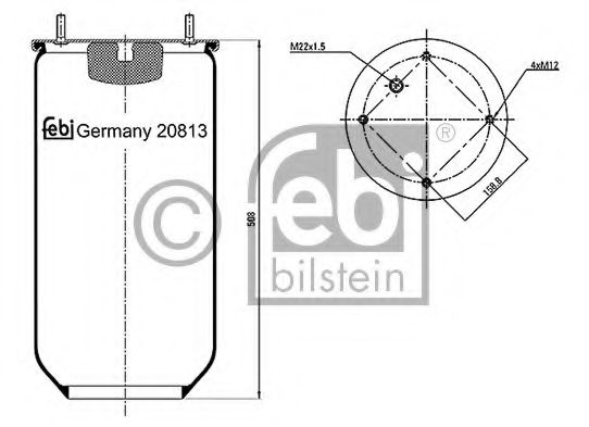Кожух пневматической рессоры FEBI BILSTEIN 20813