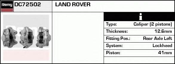 Тормозной суппорт DELCO REMY DC72502