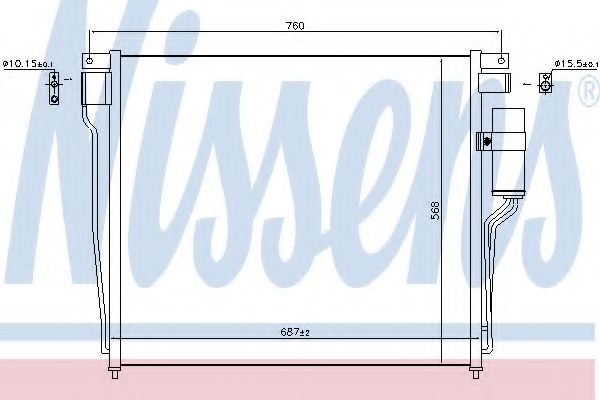 Конденсатор, кондиционер NISSENS 940643