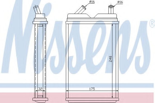 Теплообменник, отопление салона NISSENS 73624