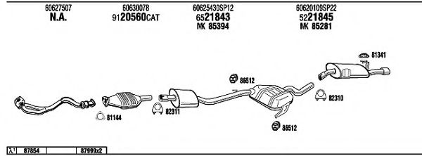 Система выпуска ОГ FONOS AR14611