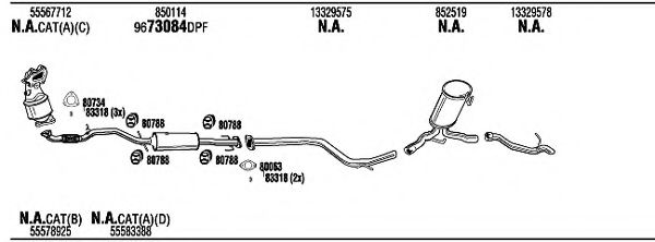 Система выпуска ОГ FONOS OPK32091AB