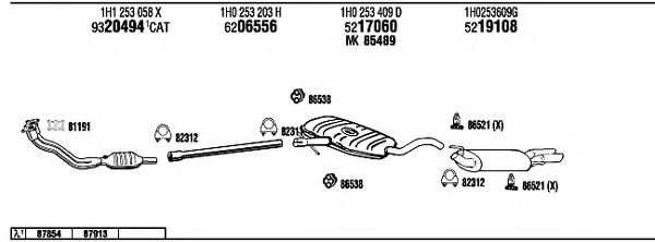 Система выпуска ОГ FONOS VW23034