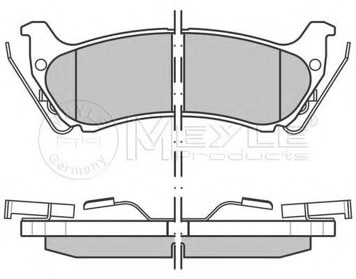 Комплект тормозных колодок, дисковый тормоз MEYLE 23718