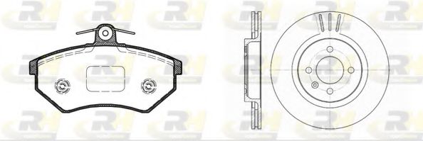 Комплект тормозов, дисковый тормозной механизм ROADHOUSE 8134.03