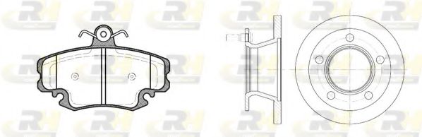 Комплект тормозов, дисковый тормозной механизм ROADHOUSE 8142.00