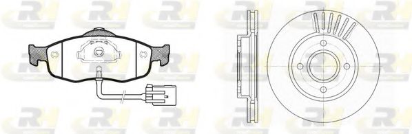 Комплект тормозов, дисковый тормозной механизм ROADHOUSE 8432.00