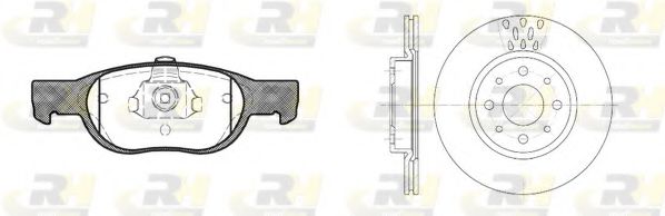 Комплект тормозов, дисковый тормозной механизм ROADHOUSE 8588.01