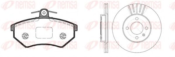 Комплект тормозов, дисковый тормозной механизм REMSA 8134.00