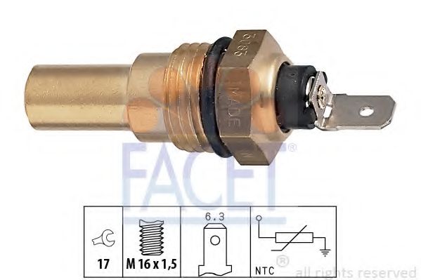 Датчик, температура масла; Датчик, температура охлаждающей жидкости; Датчик, температура масла; Датчик, температура охлаждающей жидкости; Датчик, температура топлива; Датчик, температура охлаждающей жидкости FACET 73083