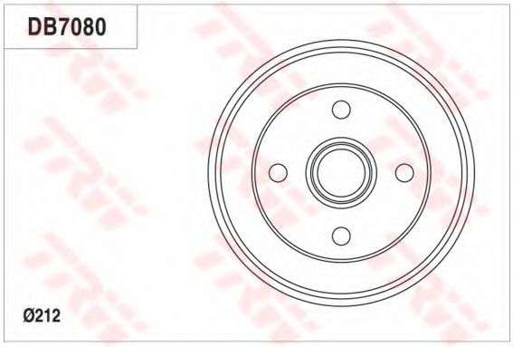 Тормозной барабан TRW DB7080