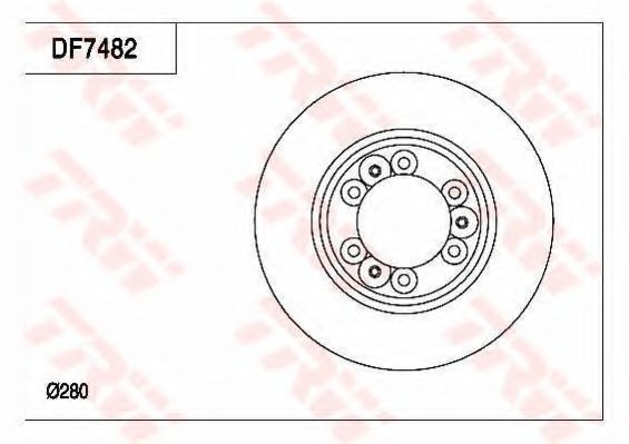 Тормозной диск TRW DF7482