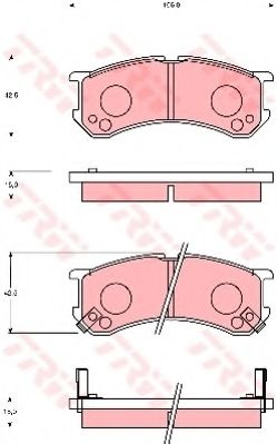 Комплект тормозных колодок, дисковый тормоз TRW GDB7176
