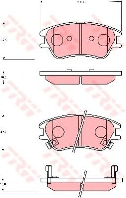 Комплект тормозных колодок, дисковый тормоз TRW GDB7655