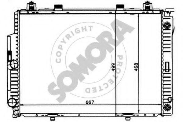 Радиатор, охлаждение двигателя SOMORA 174140