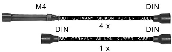 Комплект проводов зажигания BBT ZK916