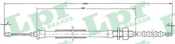 Трос, стояночная тормозная система LPR C0114B