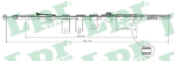 Трос, стояночная тормозная система LPR C0311B
