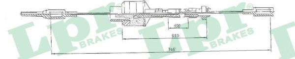 Трос, управление сцеплением LPR C0518C