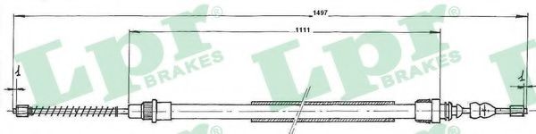 Трос, стояночная тормозная система LPR C0697B